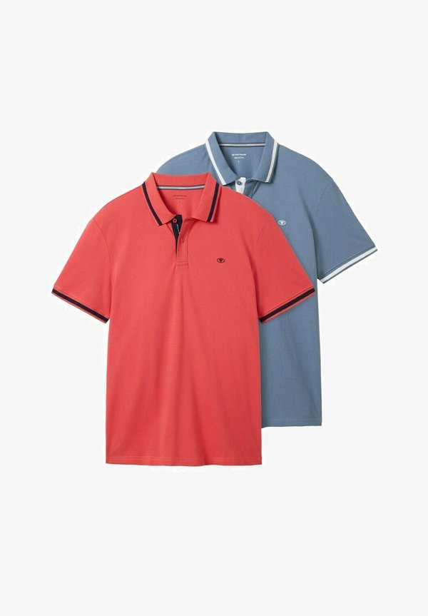 TOM TAILOR 2-PACK - Polo shirt - soft berry red