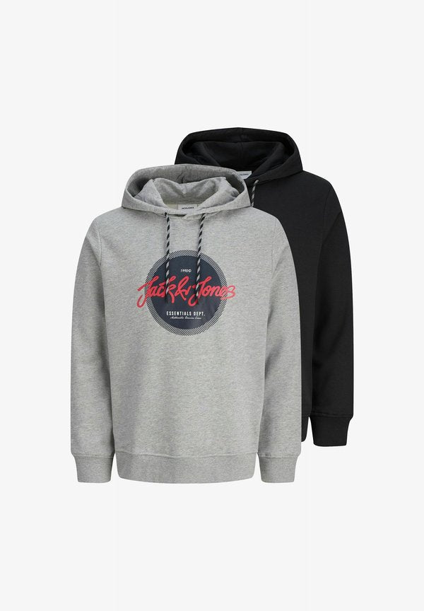 Jack & Jones 2-pack - Hoodie - black