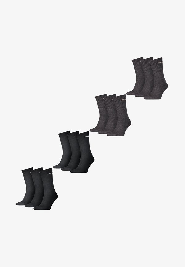 Puma CREW 12 PACK - Socks - paar black paar anthracite
