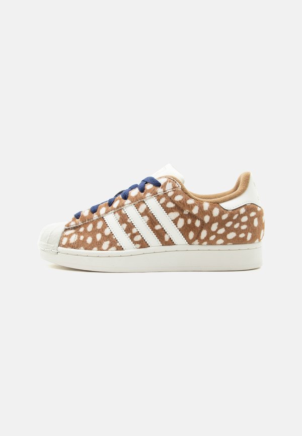 adidas Originals SUPERSTAR II - Trainers - brown desert/off white/dark blue