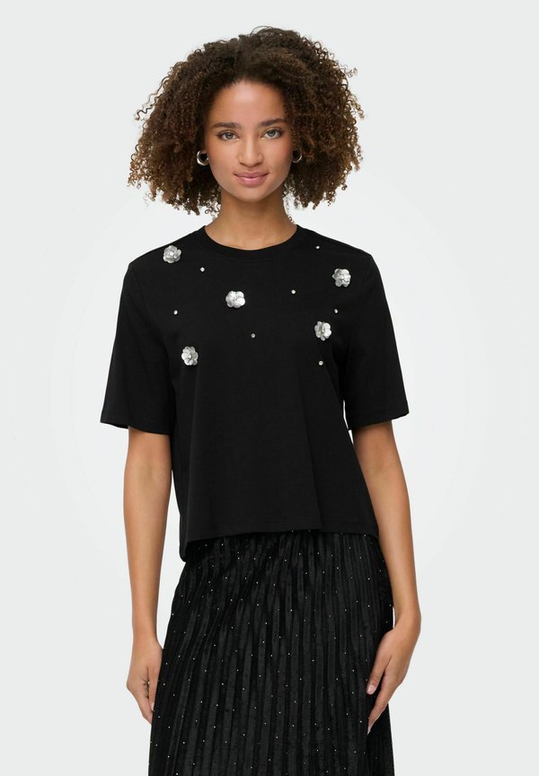 ONLY ONLSILVIA - Print T-shirt - black