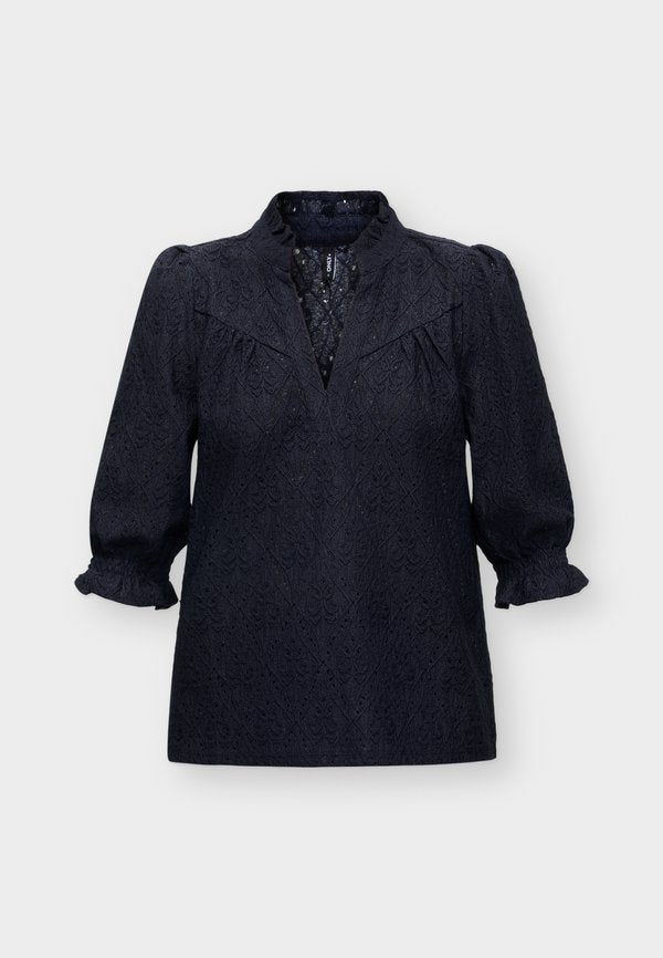 ONLY ONLZIGGY S/S FRILL TOP CC JRS - Blouse - night sky