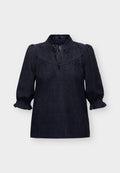ONLY ONLZIGGY S/S FRILL TOP CC JRS - Blouse - night sky