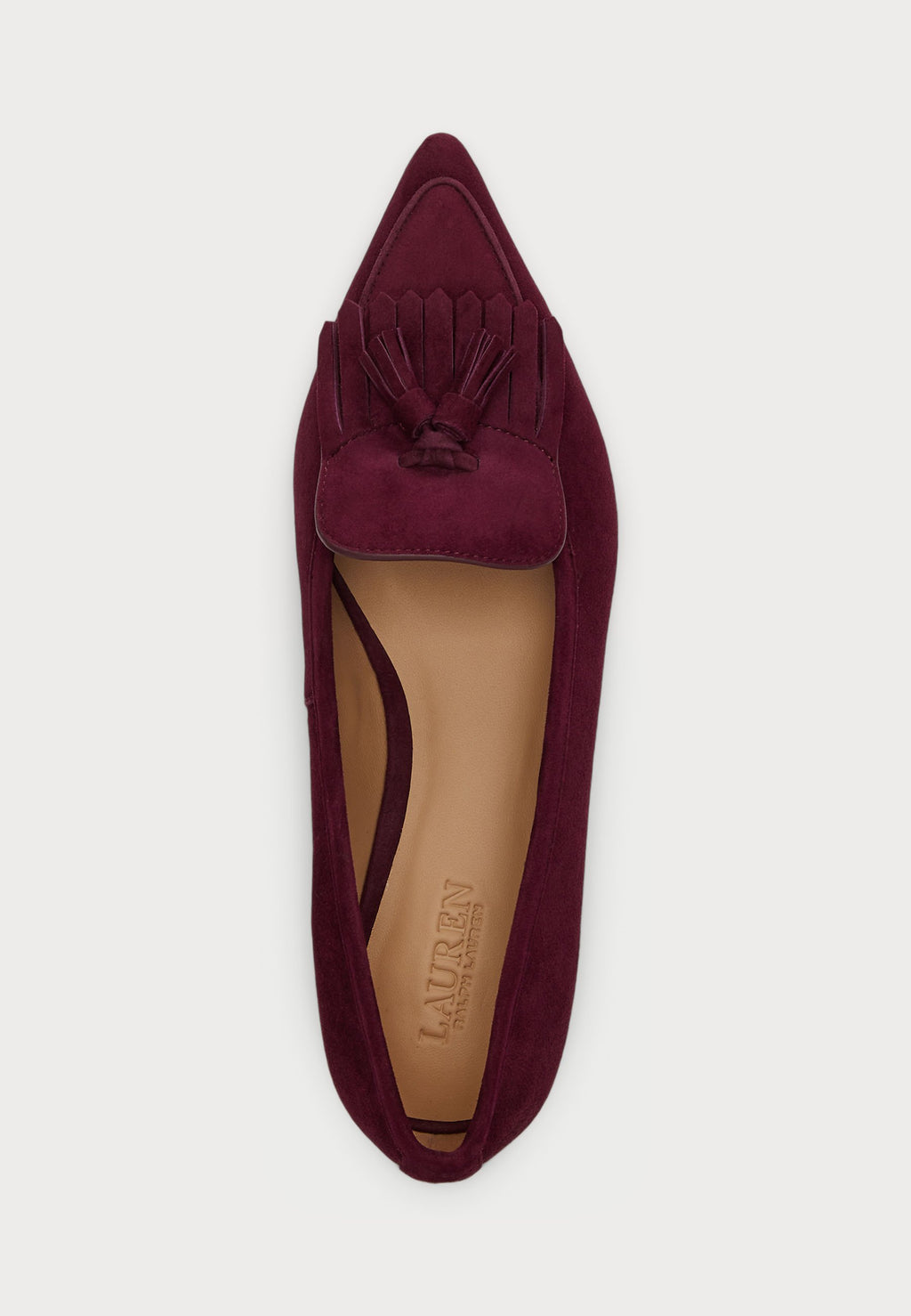 Lauren Ralph Lauren LONDYN SHEEP-SUEDE KILTIE BALLET FLAT