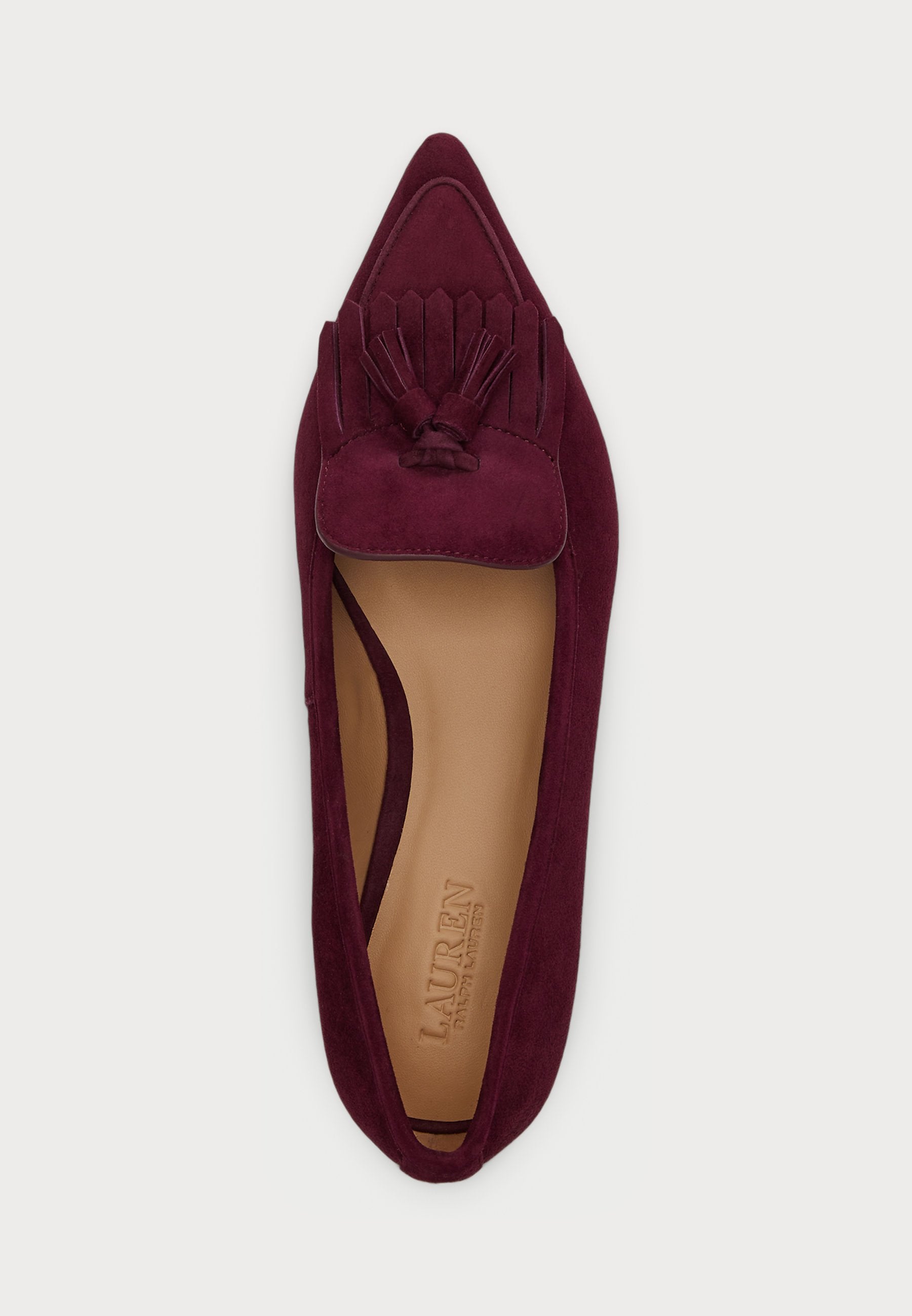 Lauren Ralph Lauren LONDYN SHEEP-SUEDE KILTIE BALLET FLAT
