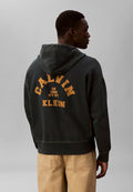 Calvin Klein Jeans LOGO GRAPHIC RELAXED - Zip-up sweatshirt - rich brown