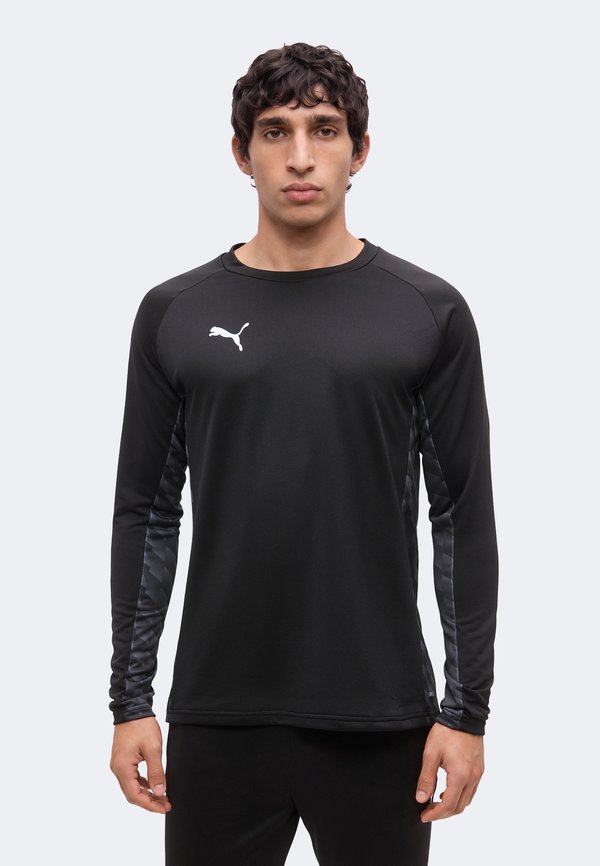 Puma TEAMLIGA26 TRAINING - Long sleeved top - black/white/flat dark gray