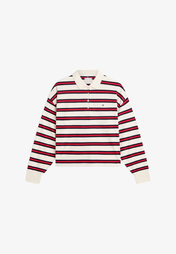 Tommy Hilfiger 1985 RELAXED FIT STRIPE LONG SLEEVE POLO SHIRT - Long sleeved top - fireworks
