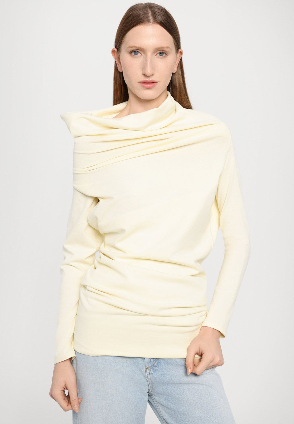 A.W.A.K.E. MODE COWL NECK DRAPED