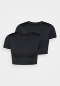 Even&Odd active 2 PACK ESSENTIAL CROPPED T-SHIRT