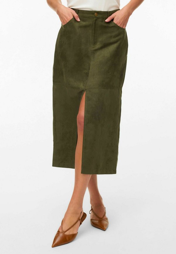 Vero Moda VMKATHY High waist Midi - A-line skirt - olive night