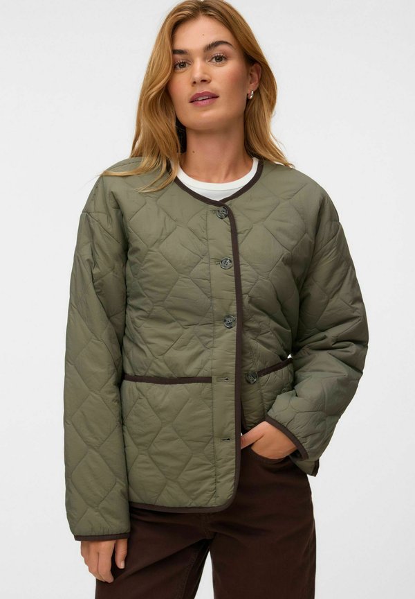Vero Moda QUILTED JACKET VMOLIVIA JACKET - Light jacket - khaki