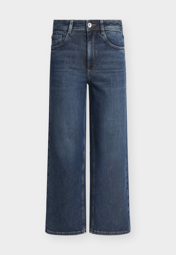 TOM TAILOR TTNELMA CULOTTE FIT - Straight leg jeans - mid stone bright blue denim