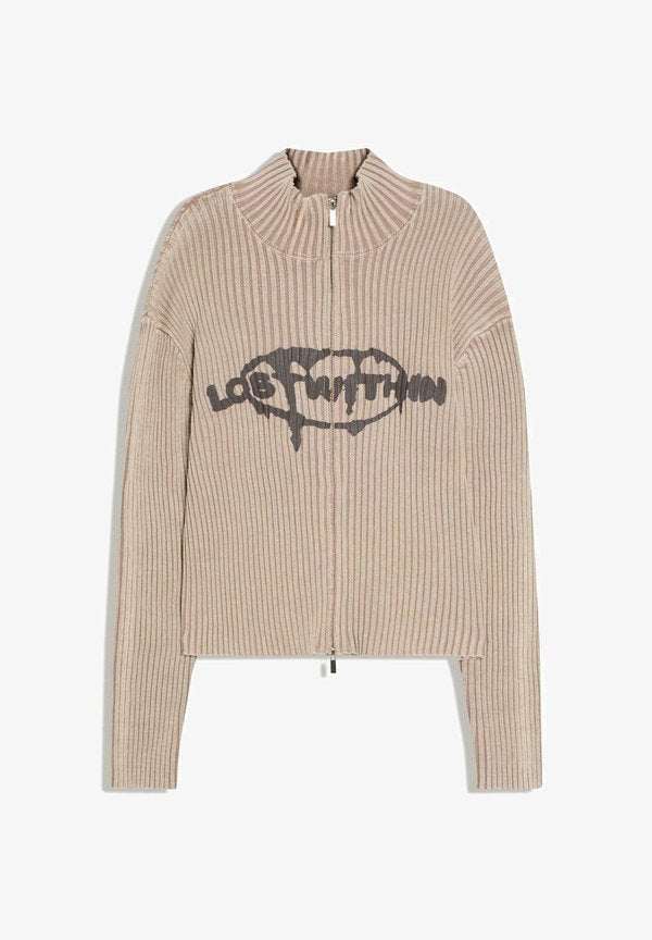 Bershka PRINTED - Cardigan - beige