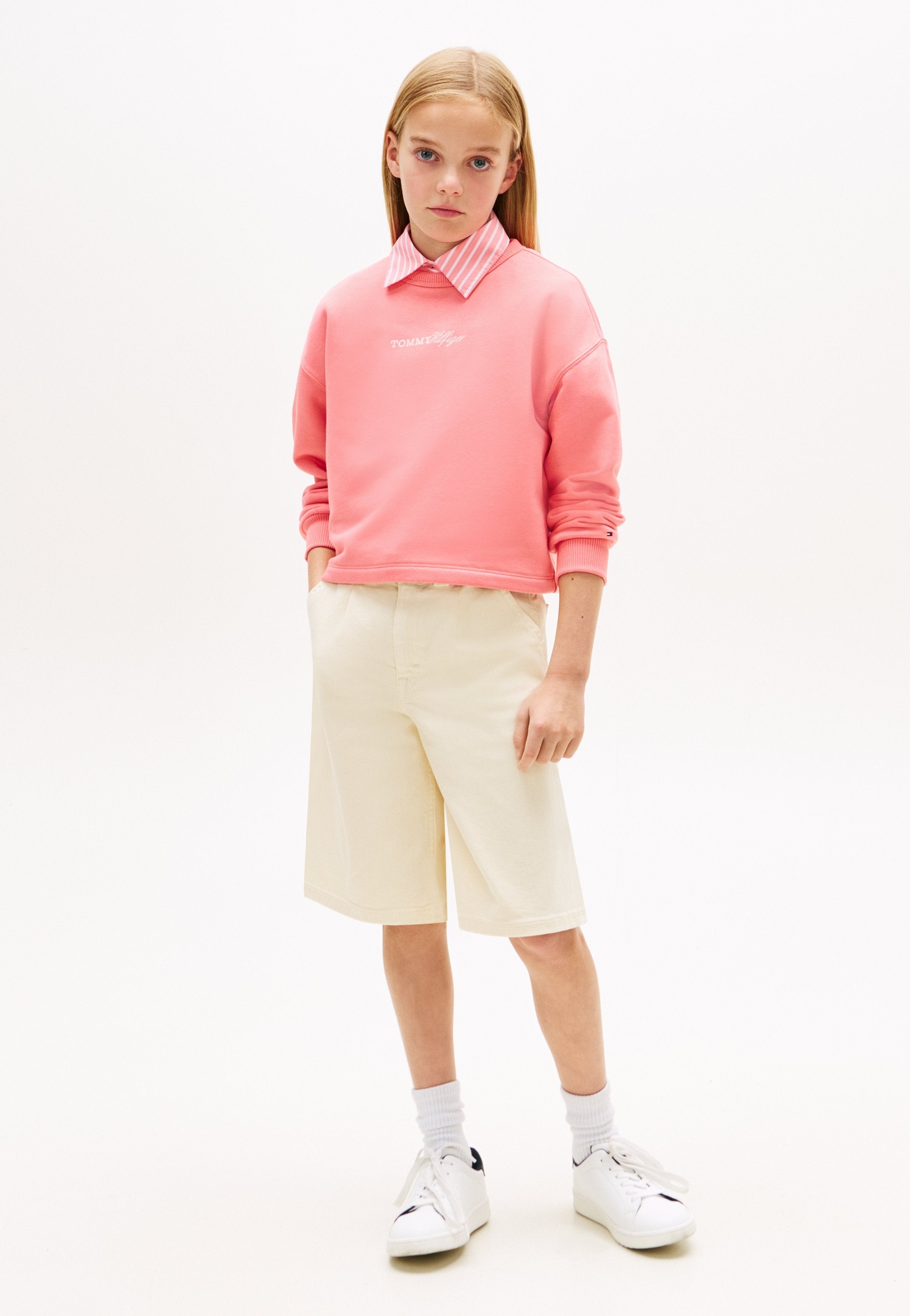 GLITTER LOGO RELAXED TERRY SWEATSHIRT Media 2
