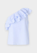 Vero Moda VMMILLIE - Top - bright white/blue