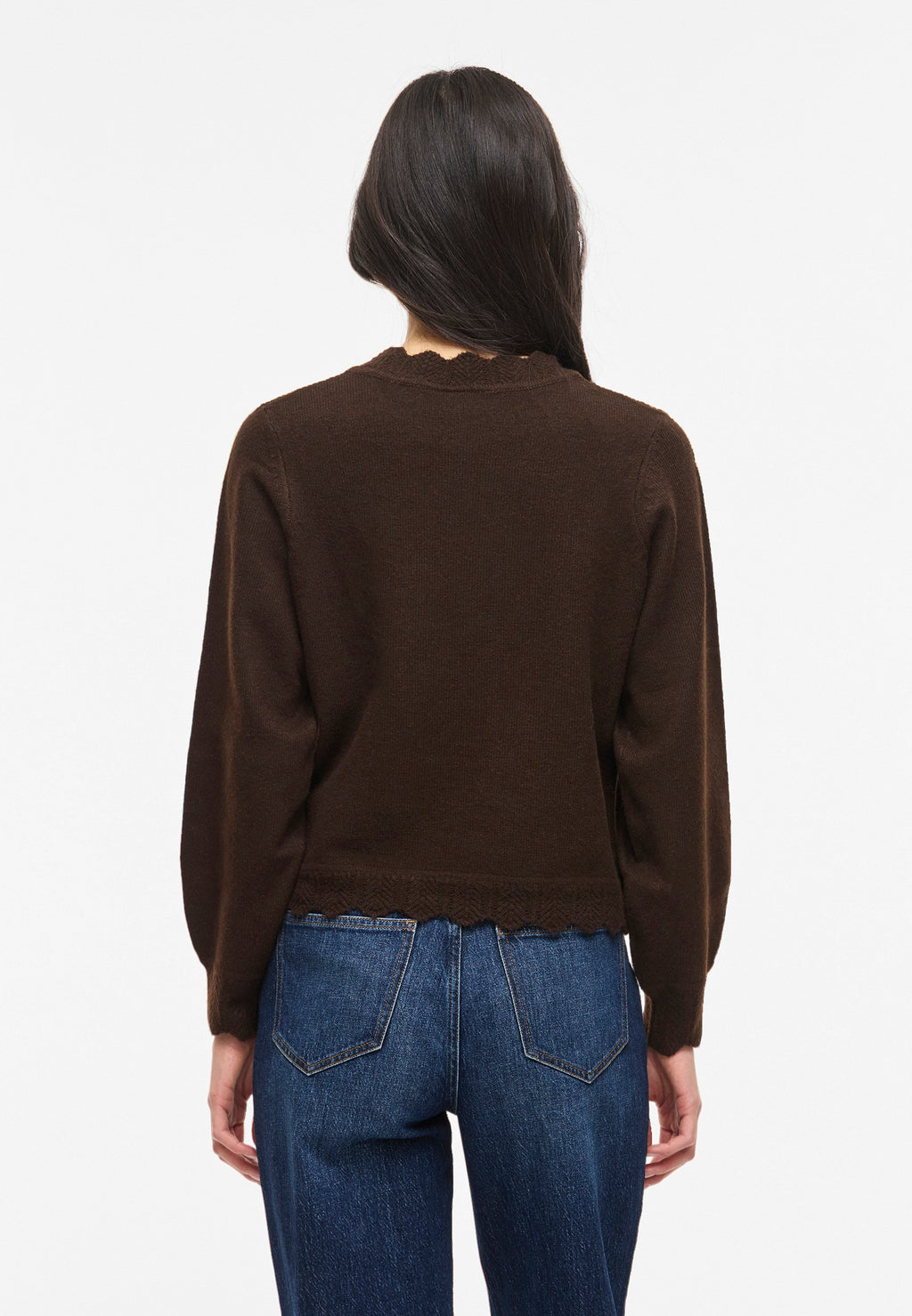 VILA VINIKOLINA O-NECK L/S KNIT TOP - NOOS