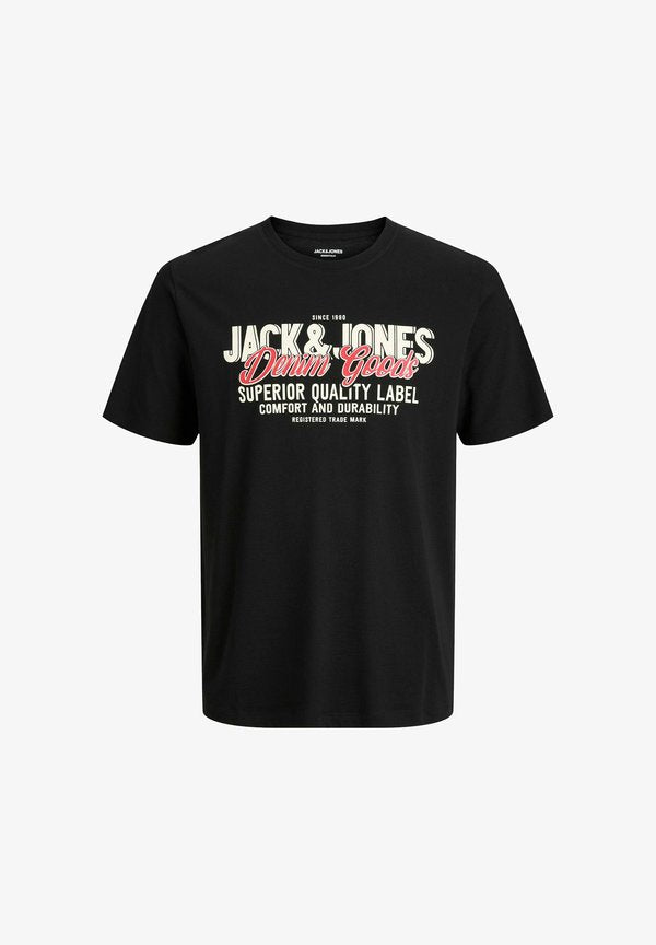 Jack & Jones Plus Size Logo - Print T-shirt - black