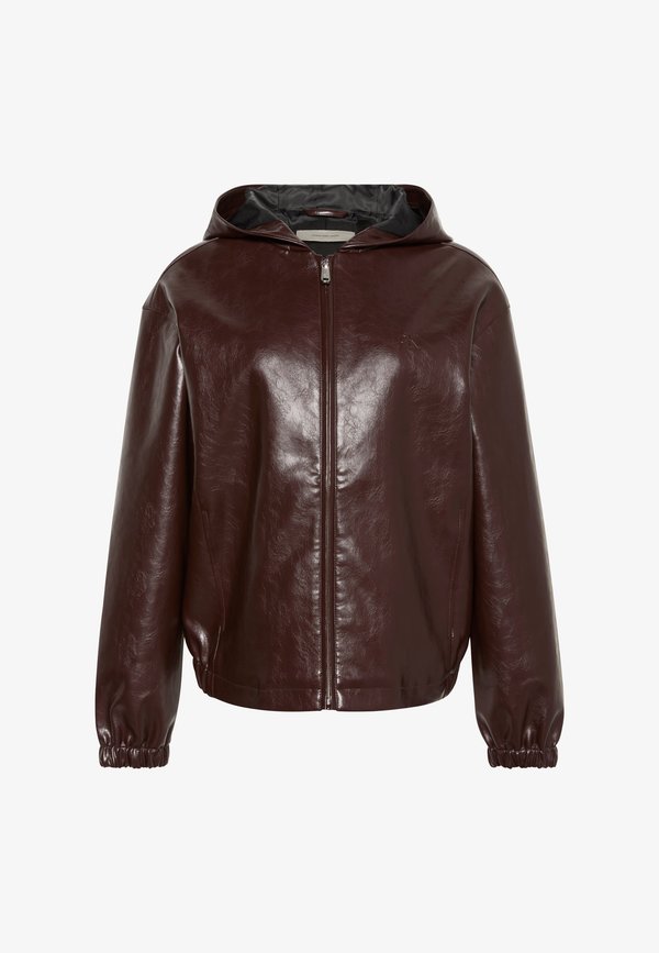 Calvin Klein Jeans Faux leather jacket - dark coffee