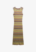Superdry & Co ZIG ZAG MIDI - Jumper dress - mint zigzag stripe