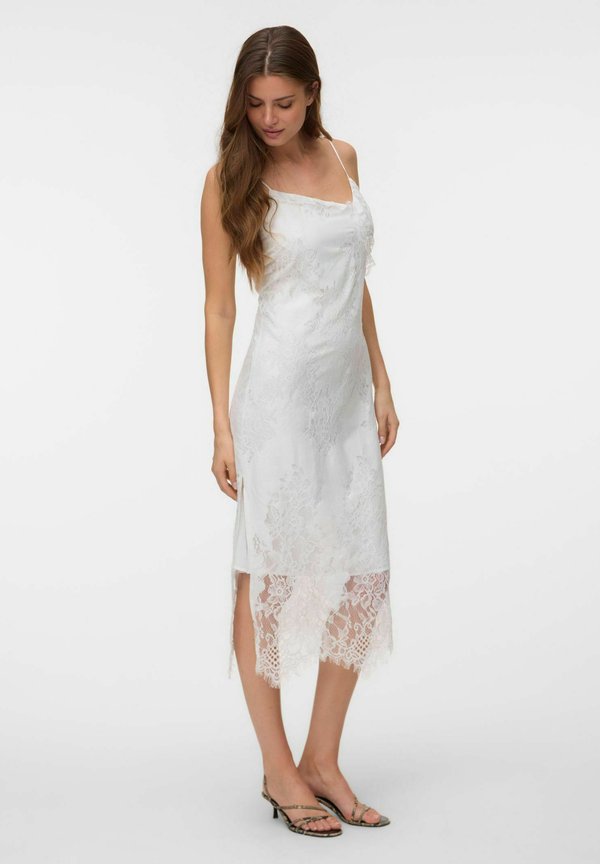 Vero Moda LACE DRESS VMSUSAN LONG DRESS - Day dress - snow white