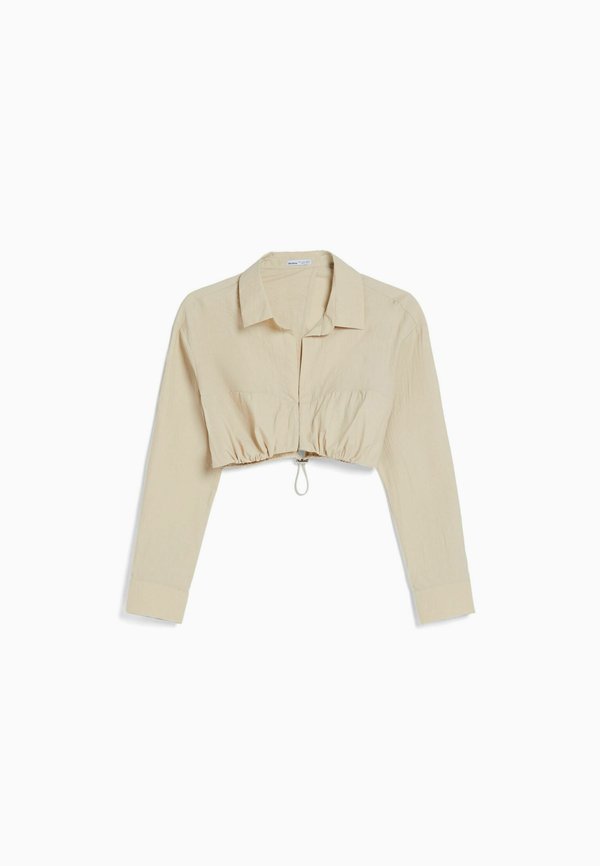 Bershka LONG SLEEVE AND GATHERED DETAIL AT THE FRONT WITH STOPPER