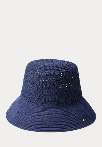 Lauren Ralph Lauren OPEN-WORKED STRAW BUCKET HAT