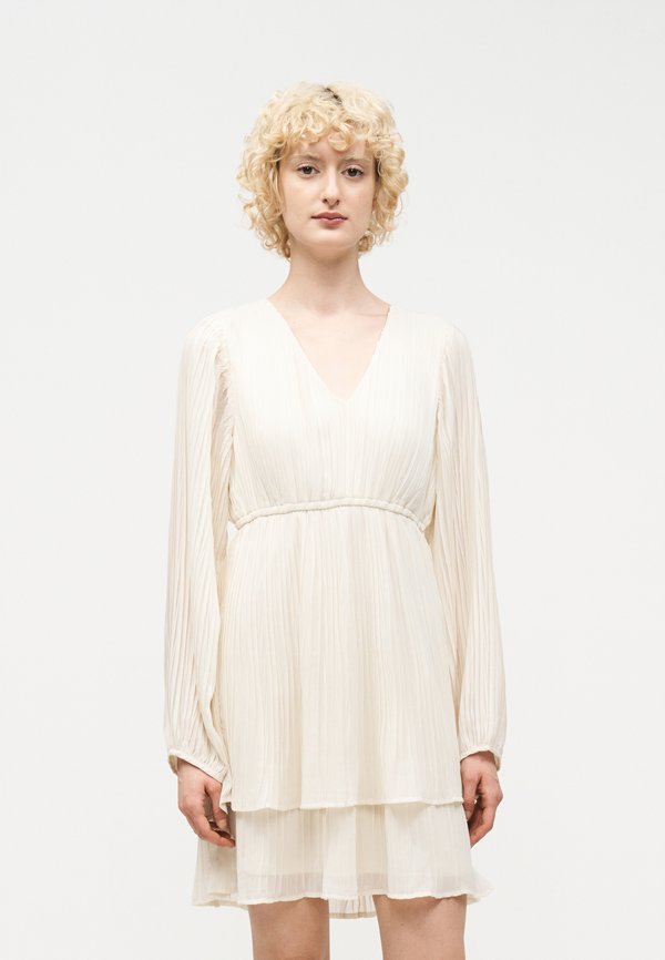 Vero Moda VMDORA V NECK DRESS - Day dress - white swan