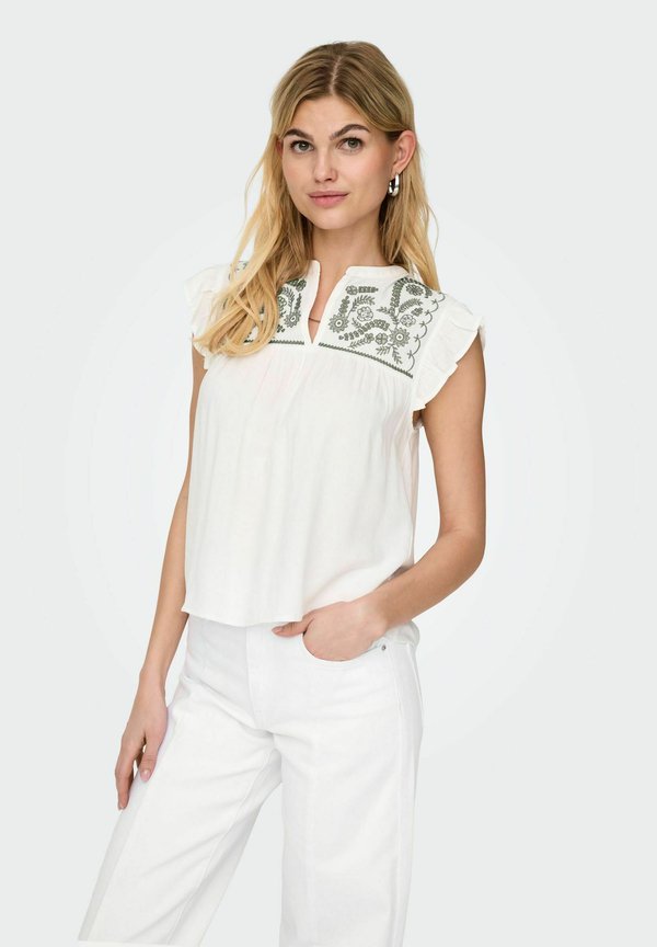 ONLY ONLVESTINE - Blouse - cloud dancer