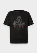 HERITAGE CREST LOGO TEXTURED JERSEY T-SHIRT Media 1