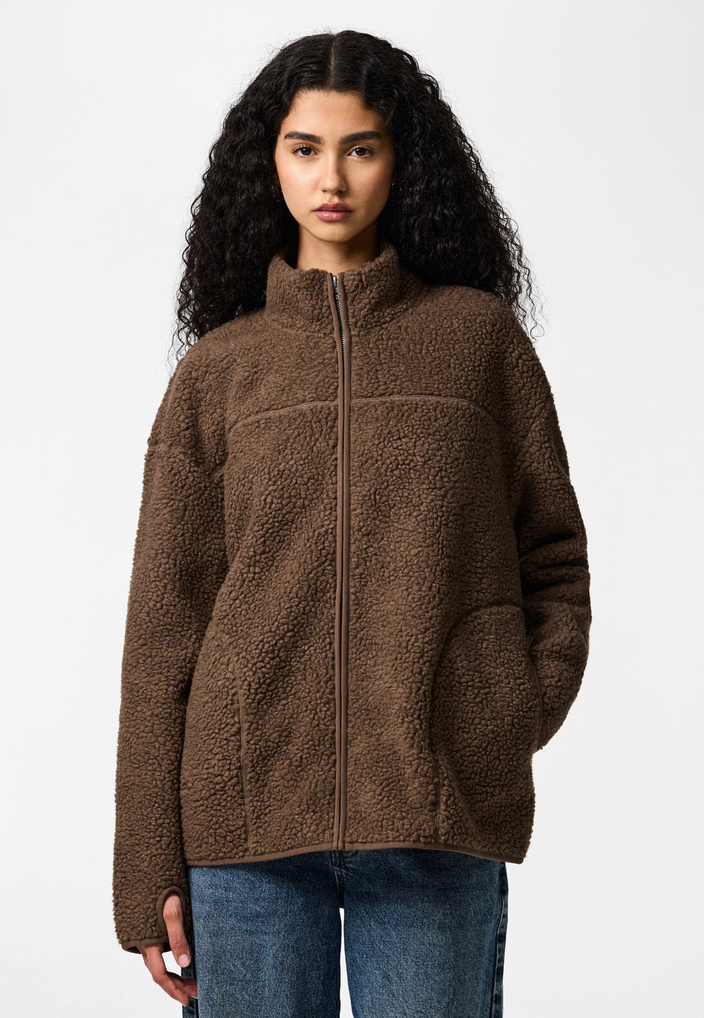 Pieces PCSADIA LS TEDDY JACKET NOOS BC
