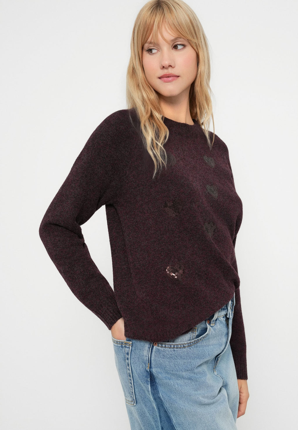 Vero Moda VMDOFFY O NECK SEQUINS PULLOVER