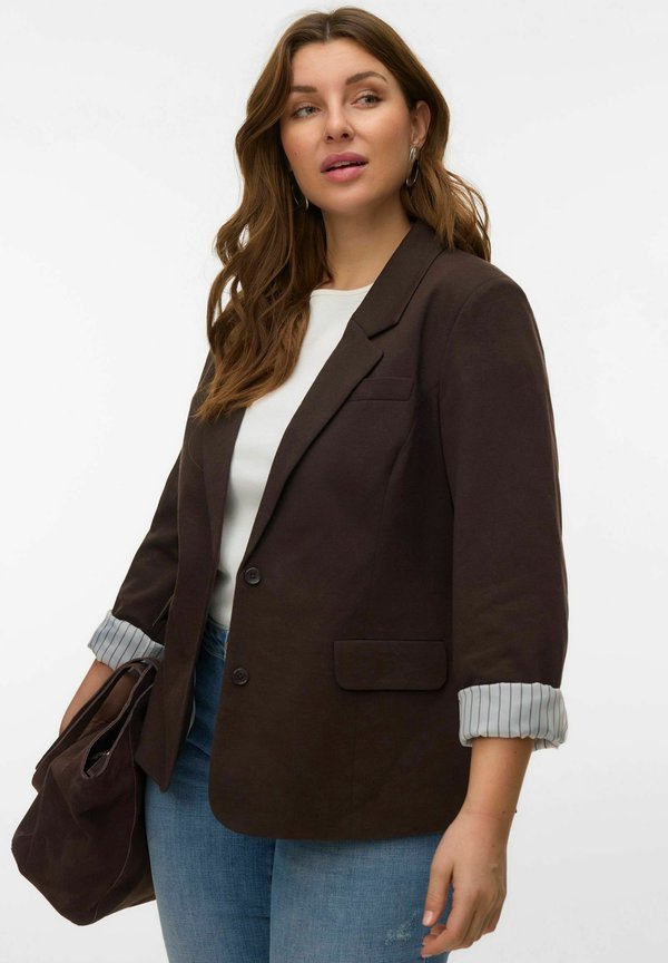 Vero Moda Curve VMCHARUKI - Blazer - chocolate torte