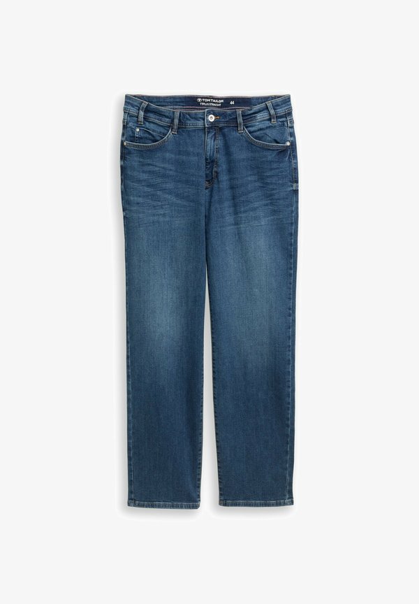 TOM TAILOR STRAIGHT FIT - Straight leg jeans - clean mid stone blue denim