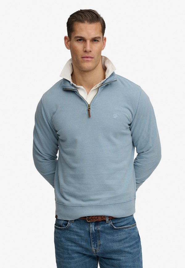 Superdry & Co SUPERDRY  ESSENTIAL HALF ZIP JUMPER.. - Sweatshirt - china blue