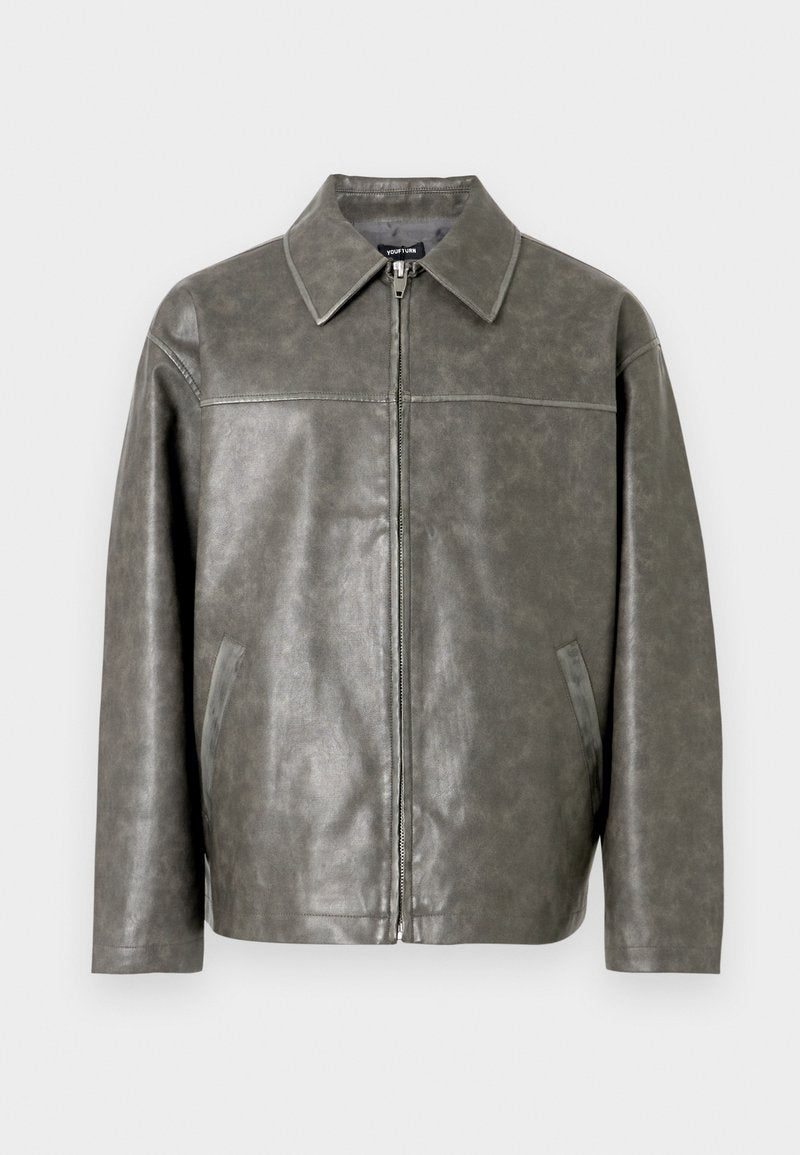 UNISEX OVERSIZED FIT PU JACKET Media 1