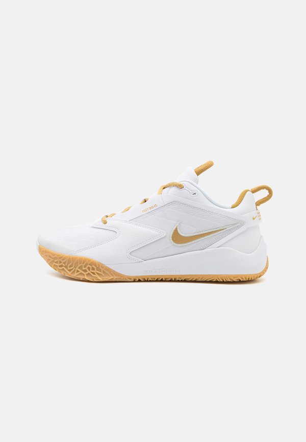 Nike Performance ZOOM HYPERACE 3 UNISEX - Volleyball shoes - white/metallic gold/photon dust