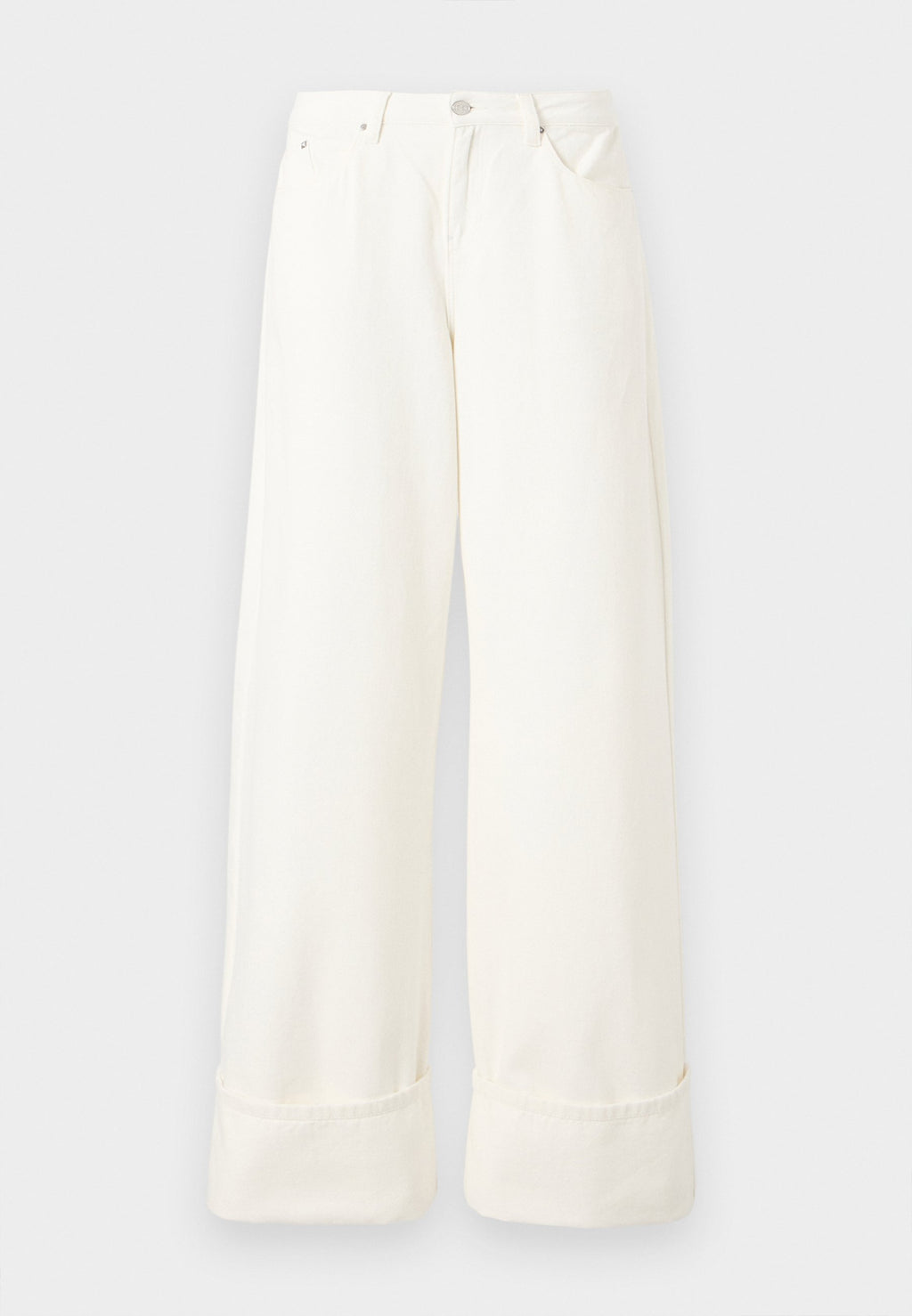 WIDE LEG TURN UP PANTS Media 1