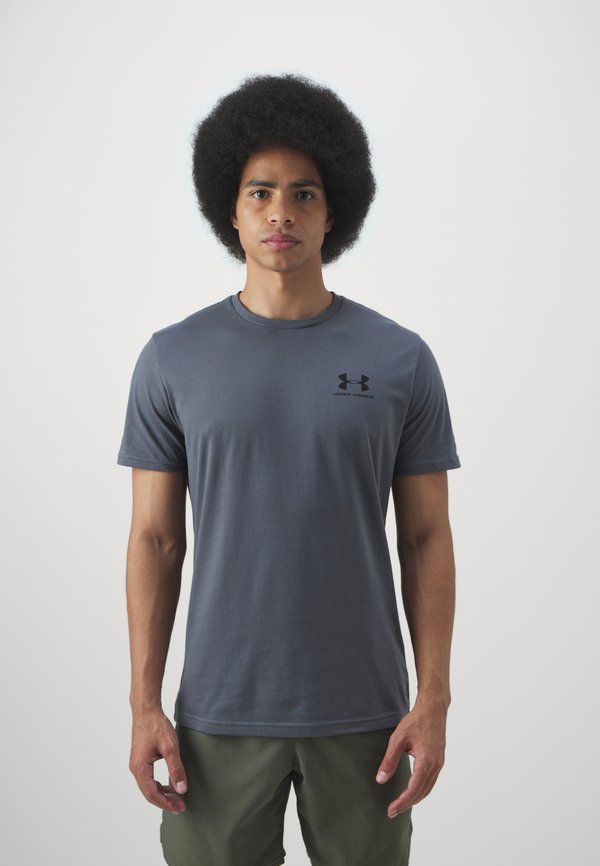 Under Armour LEFT CHEST LOGO - Sports T-shirt - castlerock/black