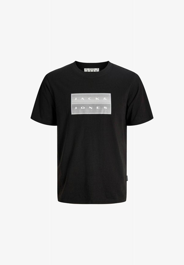 Jack & Jones T-SHIRT PLUS SIZE LOGO T-SHIRT - Print T-shirt - black