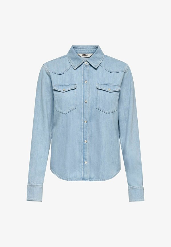 ONLY Denim ONLCHARLIZE Denim - Button-down blouse - light blue denim