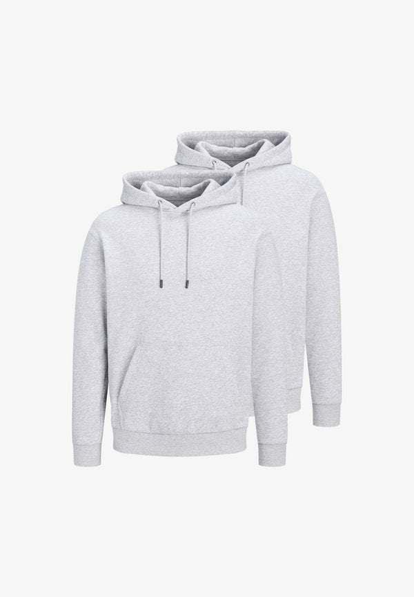 Jack & Jones JACK & JONES 2 PACK - Hoodie - light grey melange