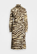 Lauren Ralph Lauren Petite Zebra Print Tie Front Crepe Shirtdress