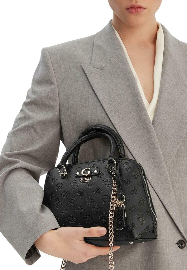 Guess DITA DOME SATCHEL - Handbag - black