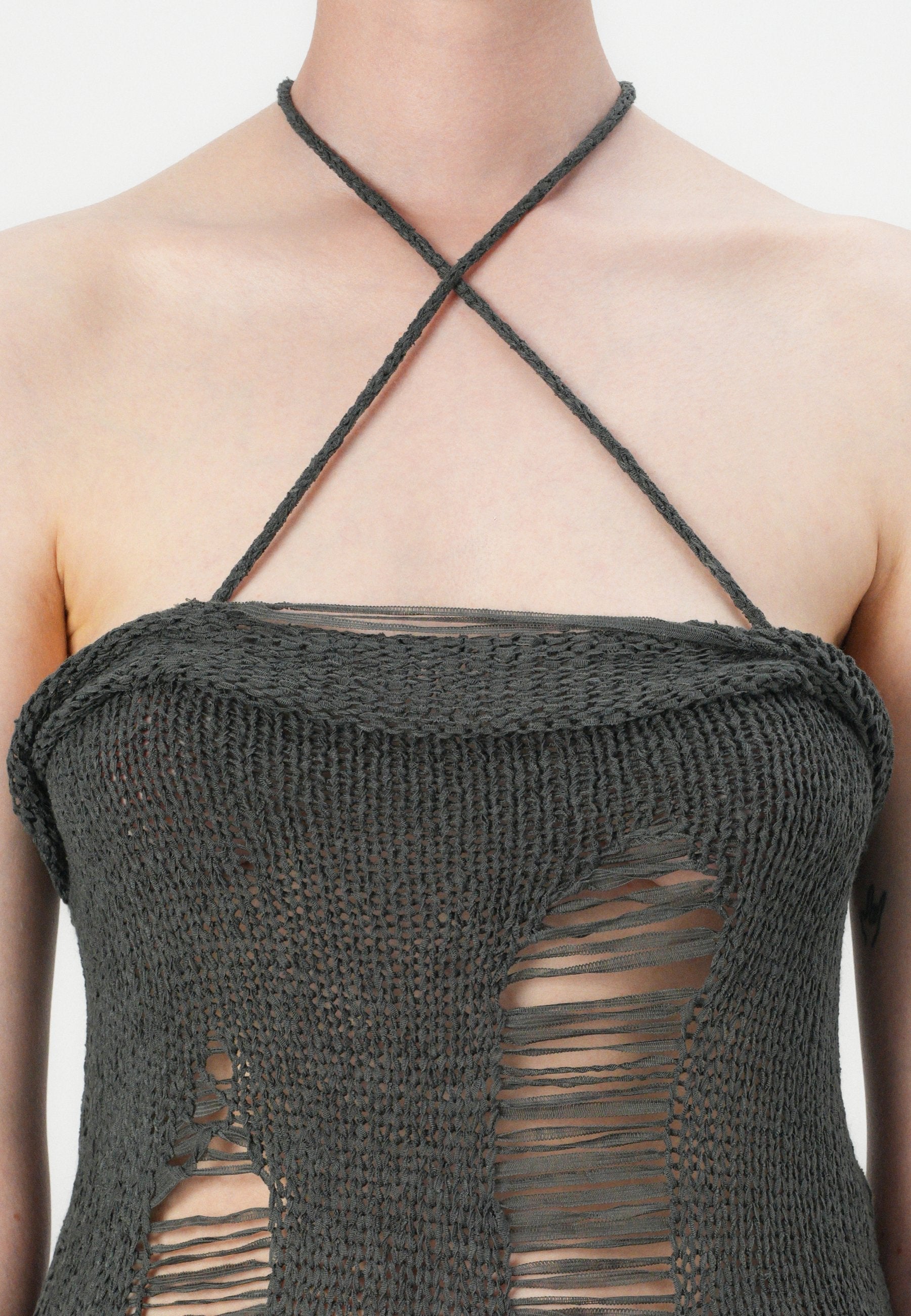Jaded London LADDERED BANDEAU DRESS