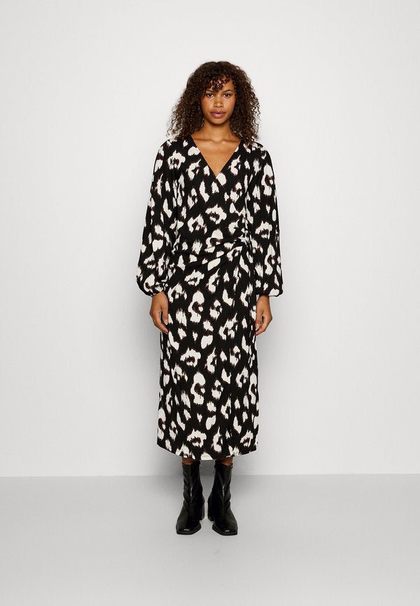 VILA Tall VIPEFFI PERRY WRAP MIDI DRESS