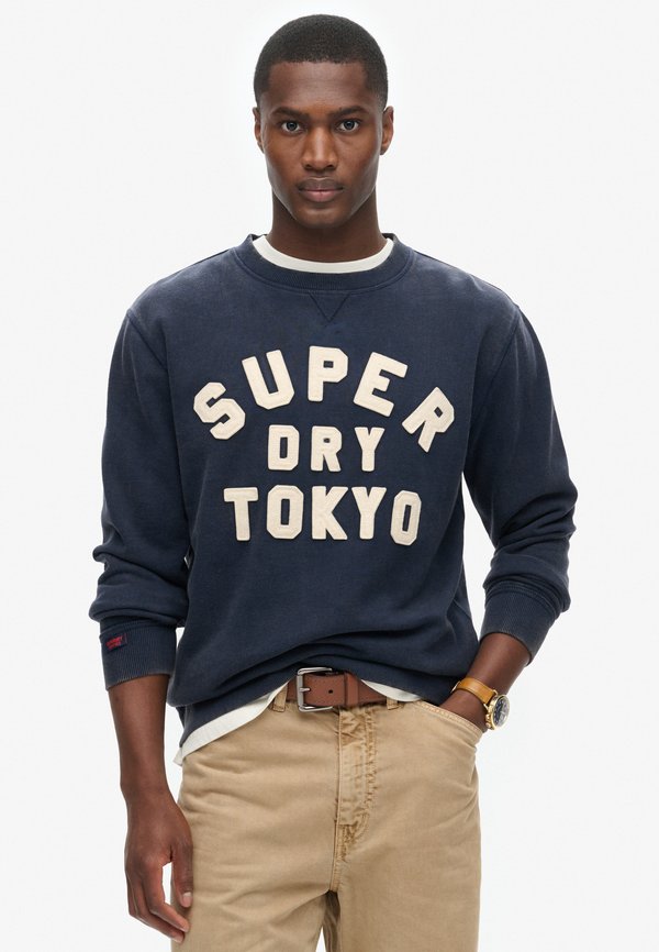 Superdry & Co VINTAGE ATHLETIC CREW - Sweatshirt - rich navy