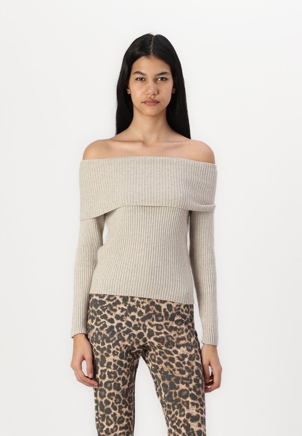 ONLY ONLKATIA LS OFF SHOULDER KNT NOOS - Jumper - nacreous cloud