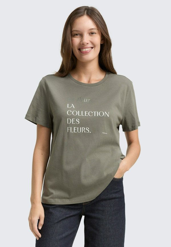 TOM TAILOR Print T-shirt - cloudy green