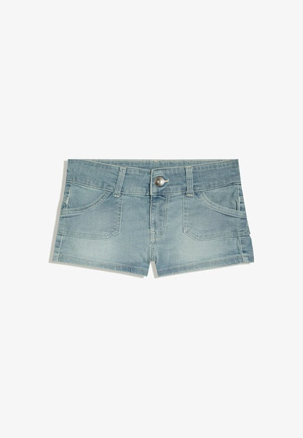 Bershka Denim shorts - light blue